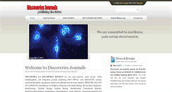 Desktop Screenshot of discoveriesjournals.org